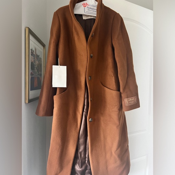 NWT Wilfred THE COCOON LONG COAT - Wool Cashmere, Brown - Picture 8 of 8
